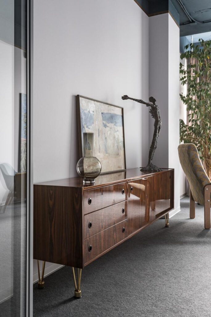 Дизайн кабинета психолога с винтажной мебелью — пример реализованного проекта студии "Градиз"